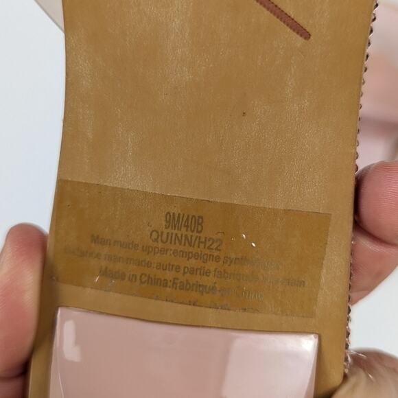 Karl Lagerfeld Paris Quinn Vinyl Rhinestone Trim Dress Sandals Size 9 - Picture 9 of 9